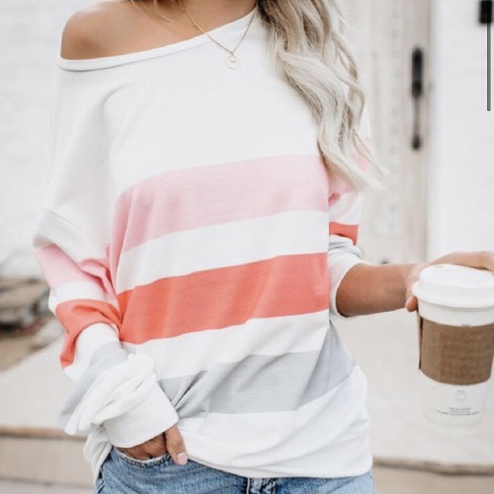 Colorblock long-sleeve top